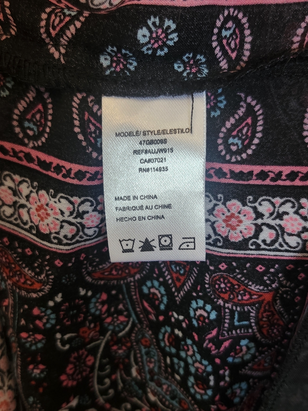 Women's Black Paisley Handkerchief Hem Tank Top Size Small - Picture 6 of 6